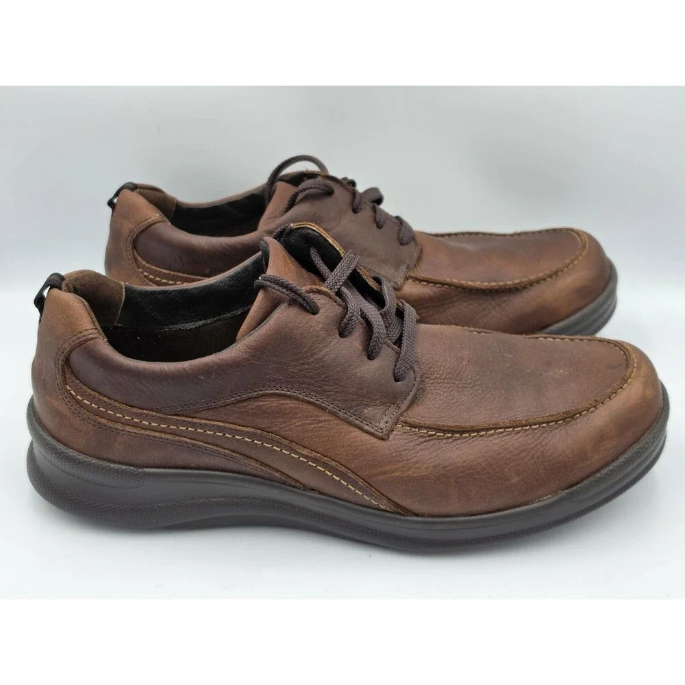 SAS Move On Shoes Walking Comfort Orthopedic Lace Up Brown Leather Men's Sz 12 M